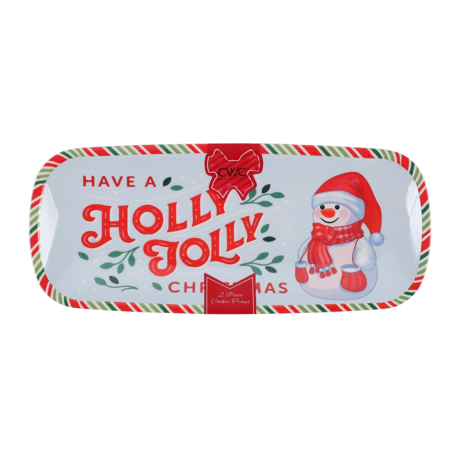 Cook With Color Holiday Cookie Trays, Set of 2 Ð Festive Baking & Serving Trays for Christmas Treats