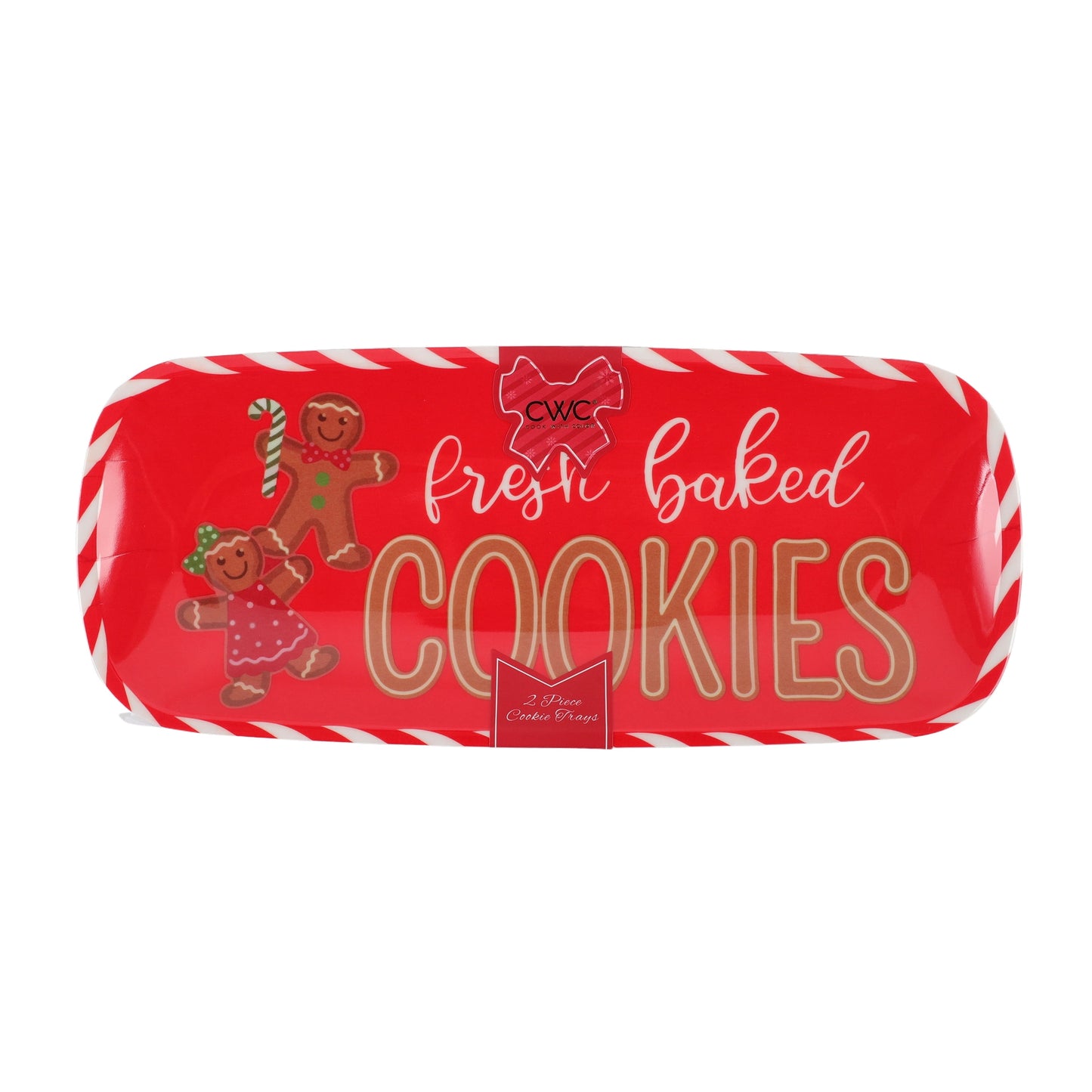 Cook With Color Holiday Cookie Trays, Set of 2 Ð Festive Baking & Serving Trays for Christmas Cookies & Treats