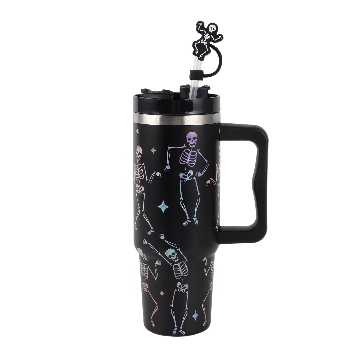 Cook With Color 30 oz Stainless Steel Insulated Tumbler with Handle Ð Includes Lid & Straw