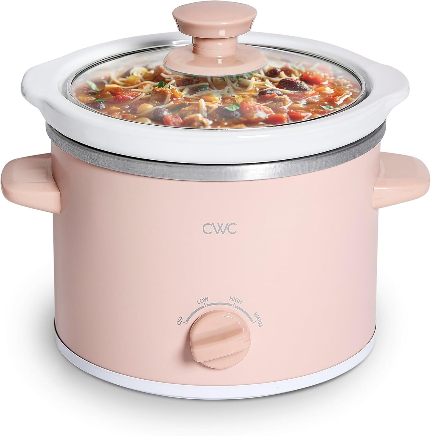 COOK WITH COLOR Slow Cooker, Crock Pot, 2-Quart Removable Stoneware Mini Crock Pot,