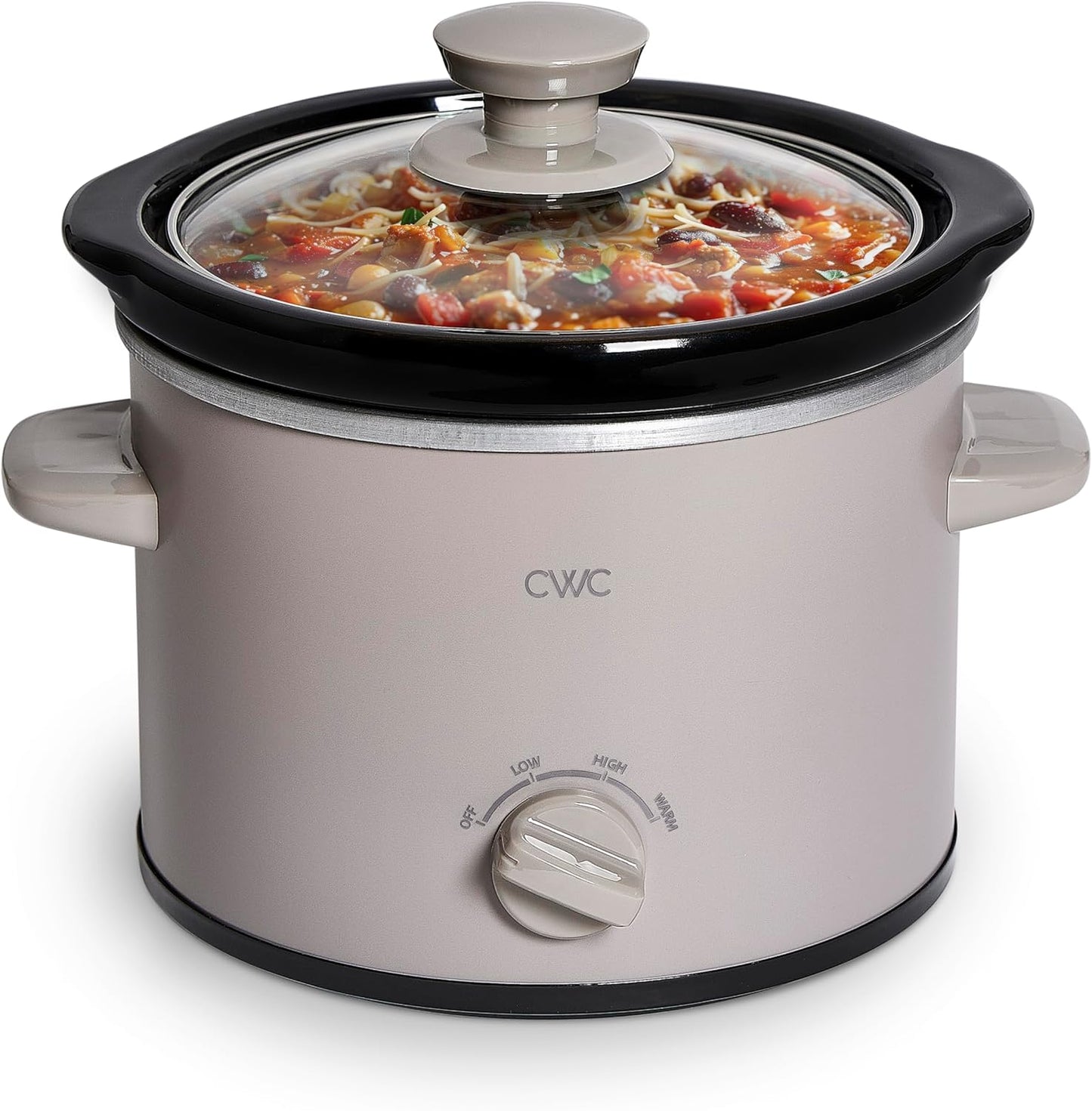COOK WITH COLOR Slow Cooker, Crock Pot, 2-Quart Removable Stoneware Mini Crock Pot,