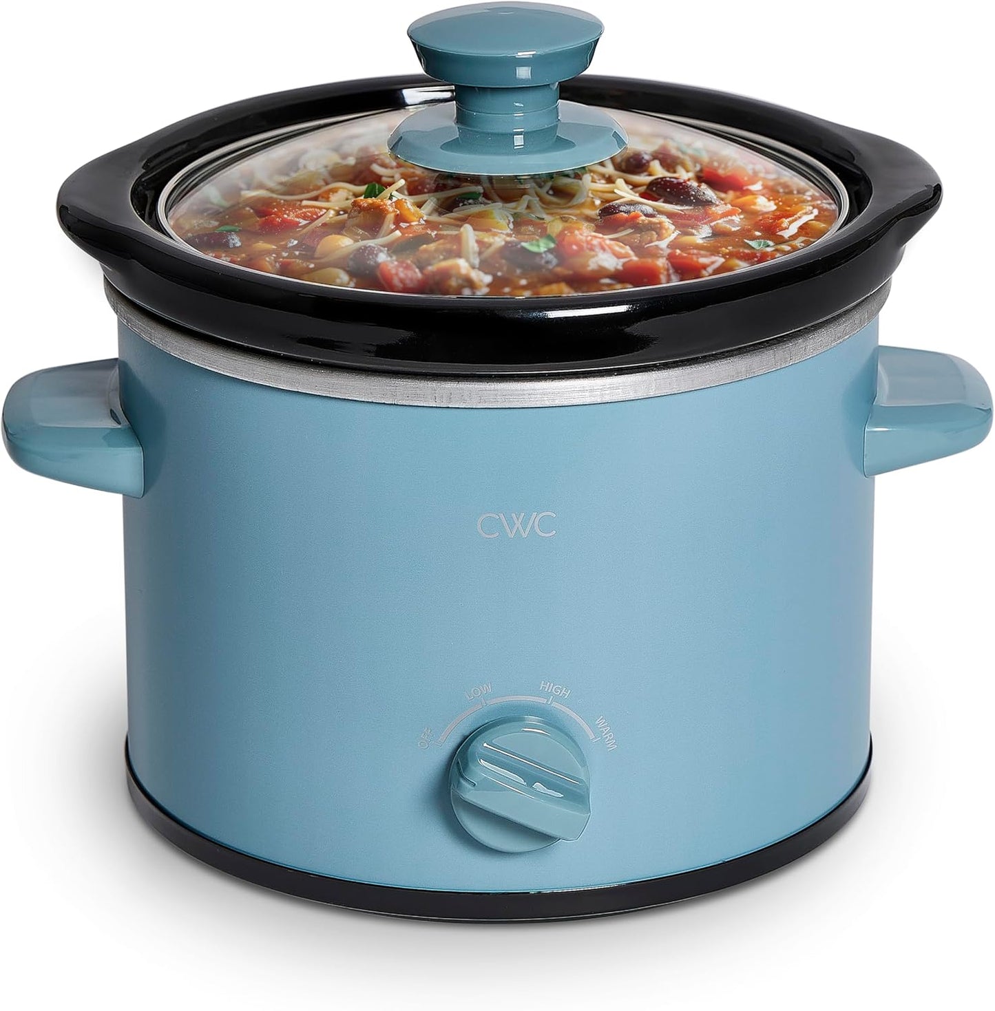 COOK WITH COLOR Slow Cooker, Crock Pot, 2-Quart Removable Stoneware Mini Crock Pot,