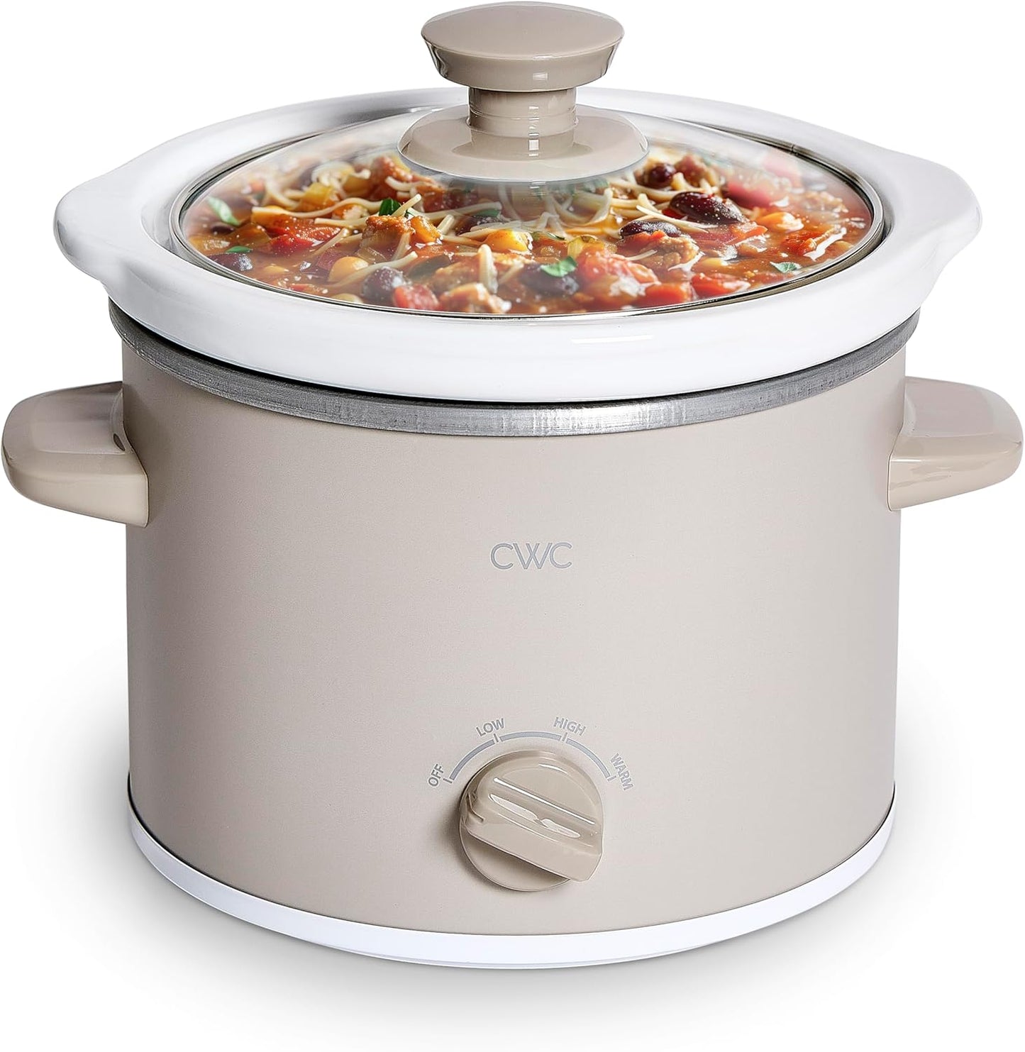 COOK WITH COLOR Slow Cooker, Crock Pot, 2-Quart Removable Stoneware Mini Crock Pot,