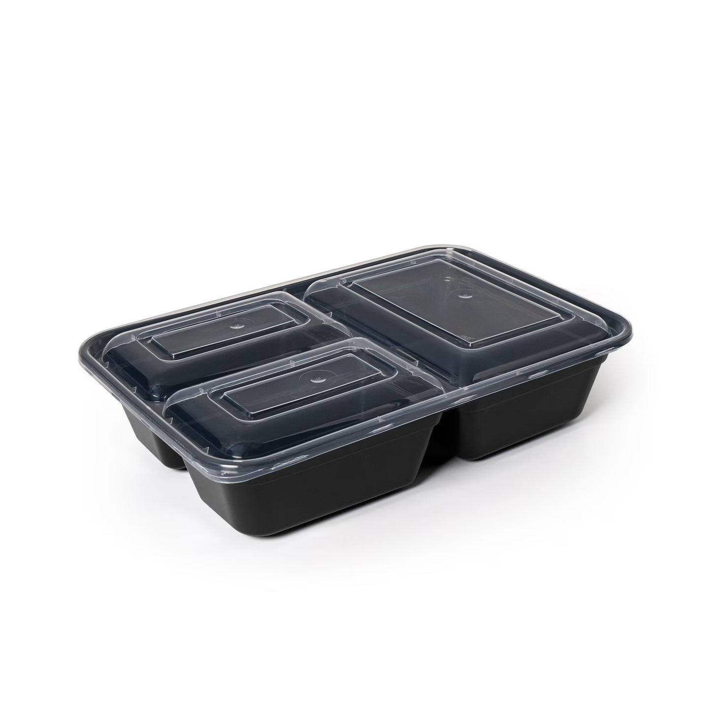 Mainstays 5-Pack Meal Prep Containers with 3 Compartments and Lids, BPA-Free, Leak-Resistant, Microwave Safe