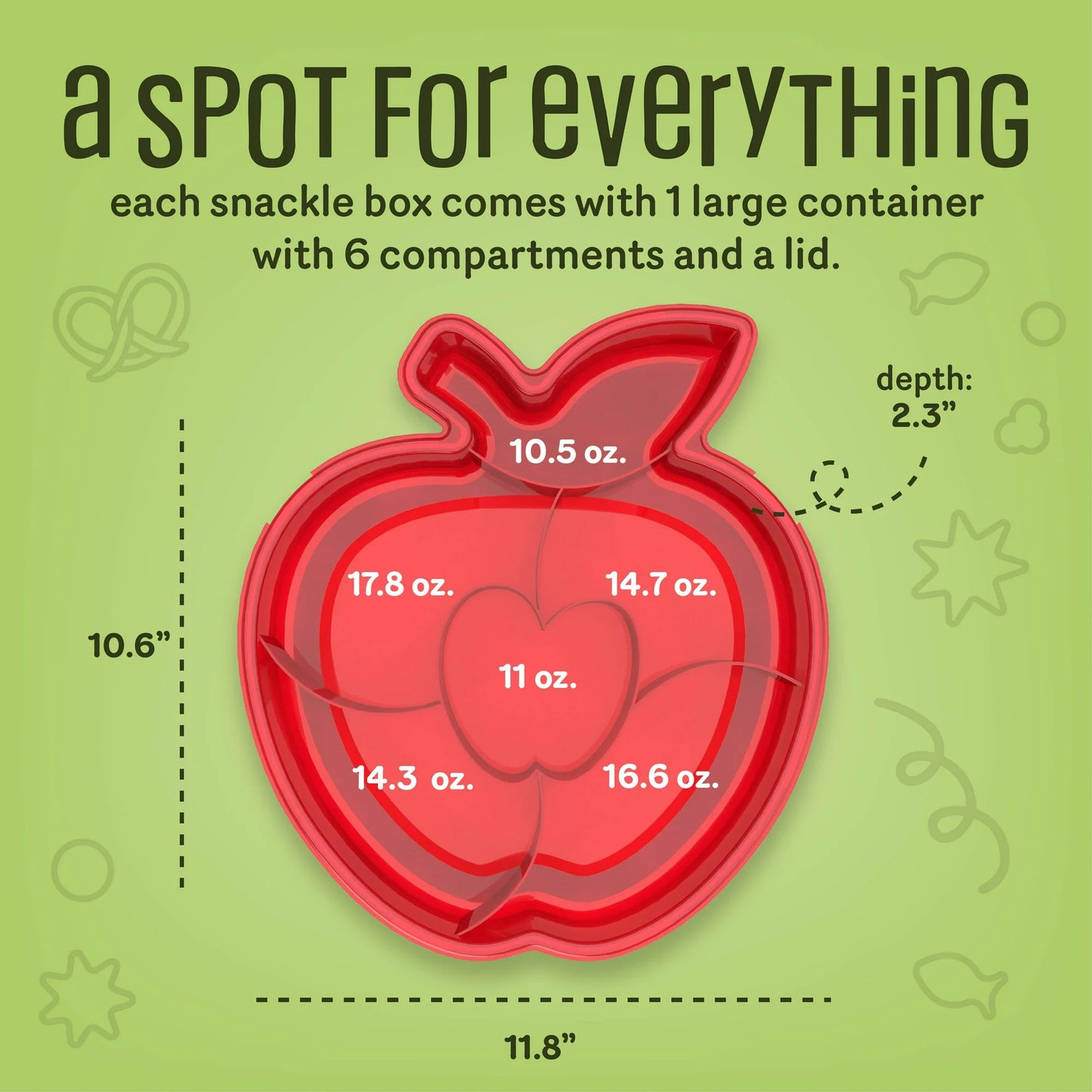 Cook With Color Snack Box Container for Kids Lunch Box Snackle Box,