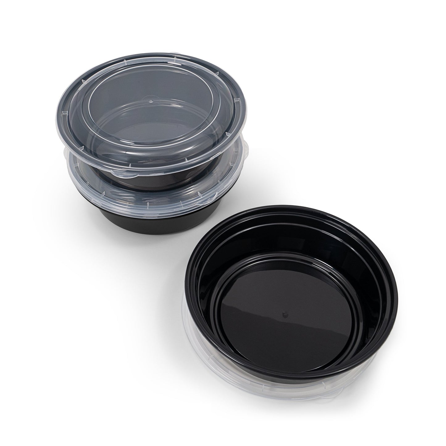 Mainstays 5-Pack Round Meal Prep Containers with Lids, 1L, BPA-Free, Microwave & Dishwasher Safe