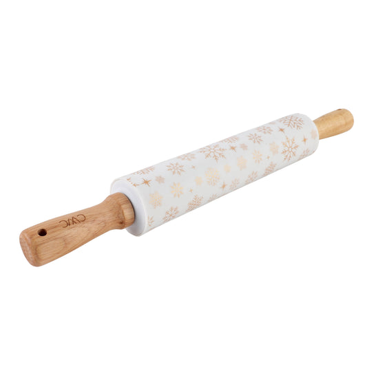 Cook With Color 16.9Ó Silicone Rolling Pin Ð Durable Non-Stick Baking Tool for Holiday Cookies & Pastries
