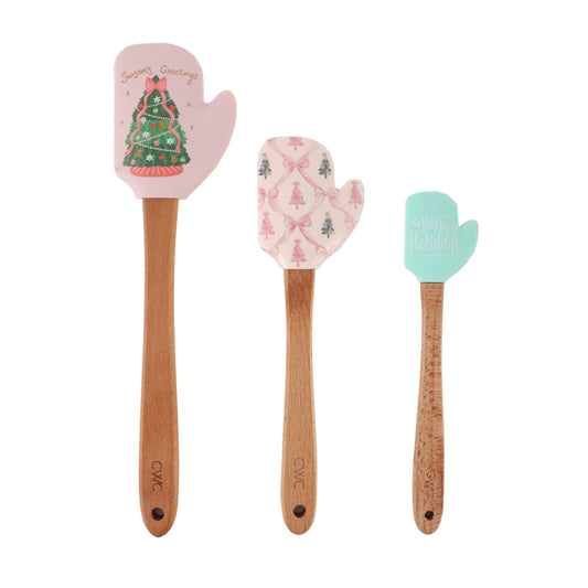 CWC 3PC MIT SPATULA SET 12+10+8-Pink Mitten