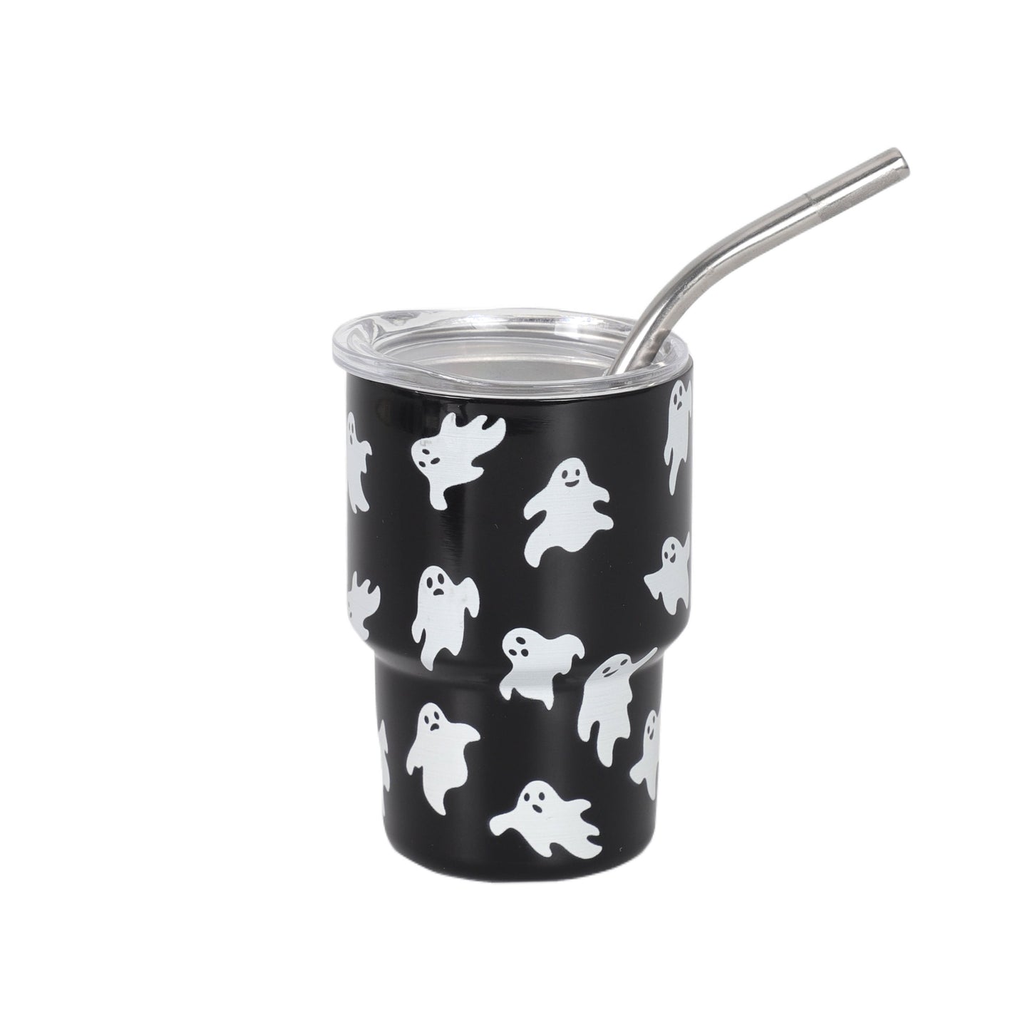 Cook With Color 5 oz Halloween Mini Water Bottle with Lid & Straw Ð Non-Slip Silicone Base