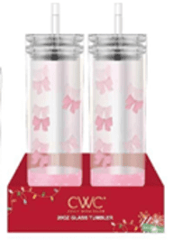 SWC 20OZ GLASS WATER BOTTLE,BOW