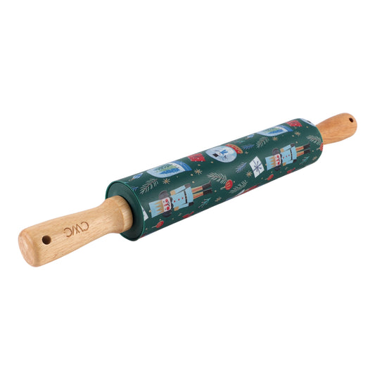 Cook With Color 16.9Ó Silicone Rolling Pin Ð Durable Non-Stick Baking Tool for Holiday Cookies & Pastries