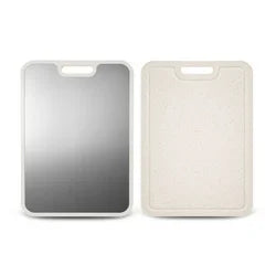 Cook With Color Double-Sided Titanium Chopping & Cutting Board for Kitchen, Cream