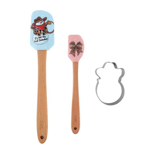 CWC C3PC SPATULACOOKIE CUTTER - BLUE/SNOWMAN