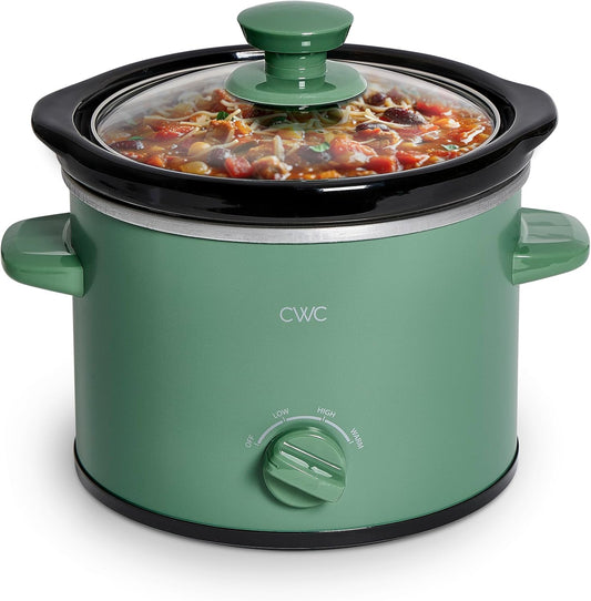 COOK WITH COLOR Slow Cooker, Crock Pot, 2-Quart Removable Stoneware Mini Crock Pot,