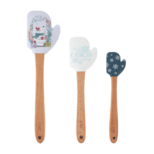 CWC 3PC MIT SPATULA SET 12+10+8-Blue Mitten