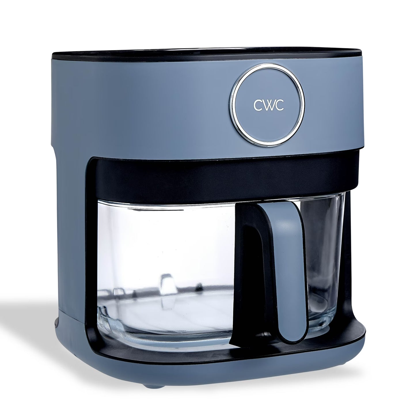 Cook with Color 1200W 4Qt-5.2Qt Air Fryer: Stylish Design, Glass Basket, Dishwasher Safe, Digital Display, 6 Presets - Variable Temp 175°F to 400°F & 60-Min Timer