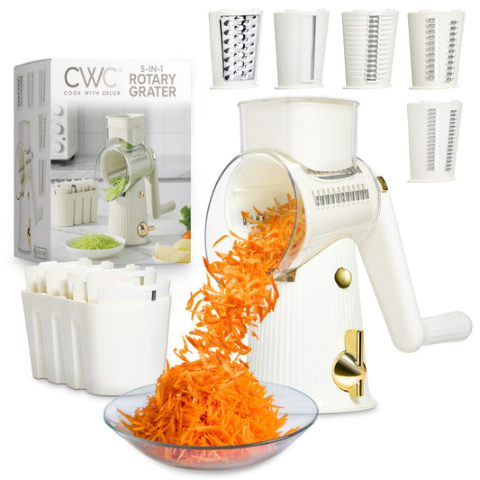 Cook with Color Cheese Grater Rotary – Easy-to-Use Food Shredder for Cheese, Cream