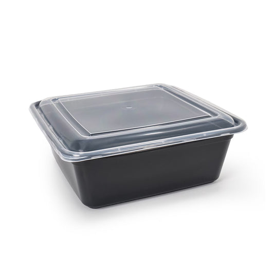 Mainstays 5-Pack 8-Cup Tall Square Meal Prep Containers with Lids, BPA-Free, Microwave & Dishwasher Safe