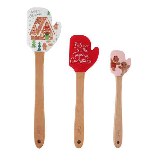 CWC 3PC MIT SPATULA SET 12+10+8-Red Mitten