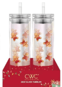 SWC 20 OZ GLASS WATER BOTTLE, GINGERBREAD