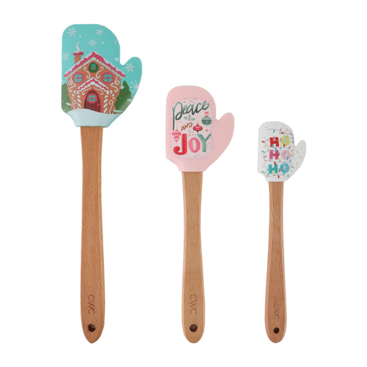 CWC 3PC MIT SPATULA SET 12+10+8Teak Mitten