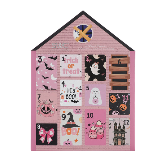 Cook With Color Halloween 12-Piece Water Bottle Accessory Advent Calendar - Hydration Gift Set, Pink